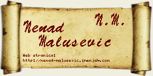 Nenad Malušević vizit kartica